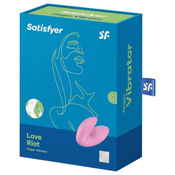 Satisfyer Love Riot - vibrator degetar roz, reîncărcabil, rezistent la apă