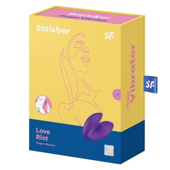 Satisfyer Love Riot - vibrator de deget cu acumulator, impermeabil (violet)
