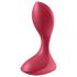 Satisfyer Backdoor Lover - vibrator anal reîncărcabil impermeabil silicon roșu