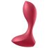 Satisfyer Backdoor Lover - vibrator anal reîncărcabil impermeabil silicon roșu