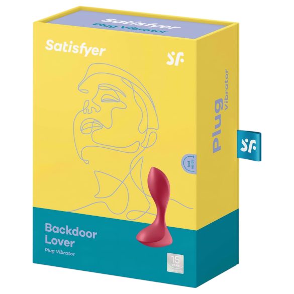 Satisfyer Backdoor Lover - vibrator anal reîncărcabil impermeabil silicon roșu