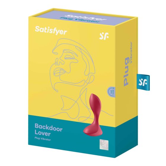 Satisfyer Backdoor Lover - vibrator anal, rezistent la apă, cu acumulator (roșu)