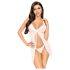 Penthouse - babydoll transparent cu tanga - alb - M/L