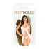 Penthouse - babydoll transparent cu tanga - alb - L/XL