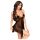 Penthouse - babydoll sexy cu dantelă - negru cu imprimeu floral - M/L