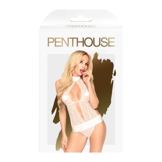 Penthouse Perfect Lover - body cu guler (alb) - M/L