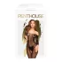 Penthouse - Catsuit sexy cu model zig-zag - dantelă neagră