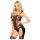 Set de body sexy cu plasă Penthouse Bomb Squad (negru) - XL