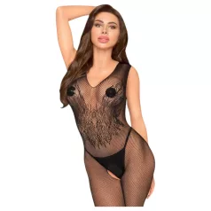   Penthouse - salopetă transparentă sexy fără mâneci - negru