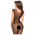 Penthouse - salopetă transparentă sexy fără mâneci - negru