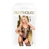 Penthouse - set sexy cu dantelă și plasă deschisă - negru