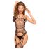 Penthouse - set lenjerie sexy - dantelă transparentă - negru - XL