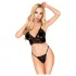 Penthouse Double Spice - set lenjerie cu sutien din dantelă - negru - M/L