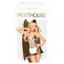 Penthouse - costum cameristă sexy 3 piese - negru-alb - M/L