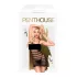 Penthouse Ecstasy Queen - rochie mini negru cu dungi din plasă - XL