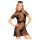 Penthouse Poison Cookie - Rochie dantelată, chilot și accesoriu de păr (negru) - M/L