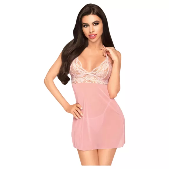 Penthouse - set lenjerie babydoll și tanga - roz - L/XL