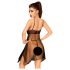 Păpușă Penthouse Seductress - rochie de dantelă și tanga (negru)