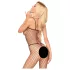 Penthouse - catsuit sexy din plasă, deschis - negru
