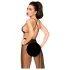 Penthouse - body din dantelă cu eșarfă din tul - negru - L/XL