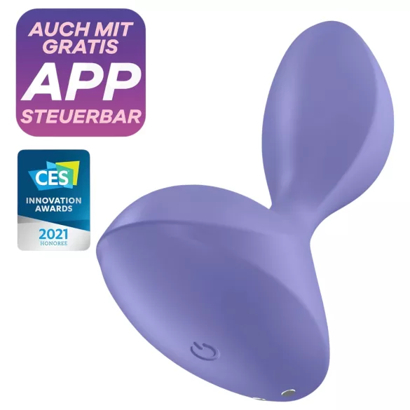 Satisfyer Sweet Seal - vibrator anal controlat prin aplicație (mov)