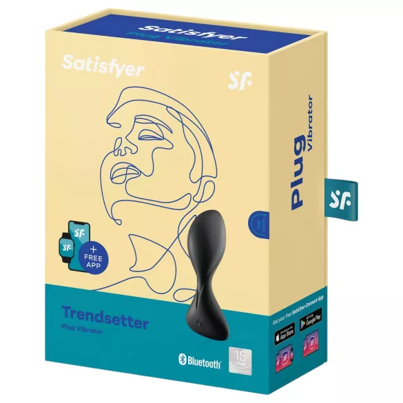 Satisfyer Trendsetter - vibrator anal controlat prin aplicație (negru)