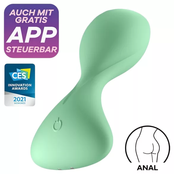 Satisfyer Trendsetter - vibrator anal controlat prin aplicație (verde)