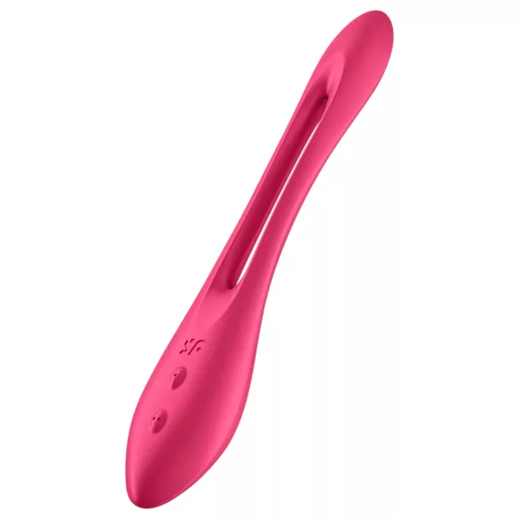Satisfyer Elastic Joy - vibrator pentru cuplu flexibil, reîncărcabil - roșu