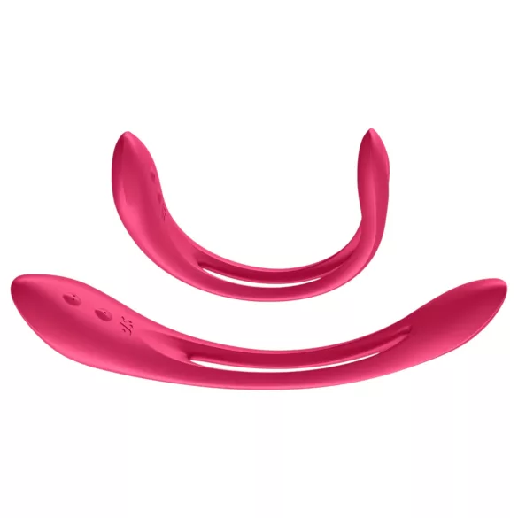 Satisfyer Elastic Joy - vibrator pentru cuplu flexibil, reîncărcabil - roșu