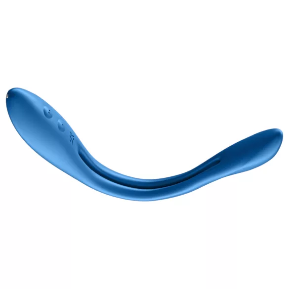 Satisfyer - vibrator pentru cupluri flexibil, reîncărcabil - albastru