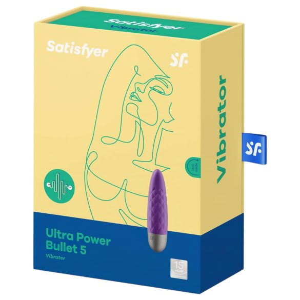 Satisfyer - Vibrator mini cu acumulator, rezistent la apă - mov