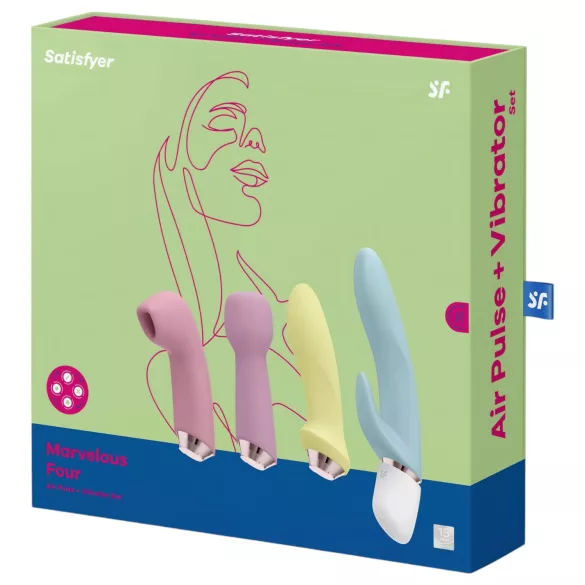 Satisfyer Marvelous Four - set vibrator reîncărcabil 4 piese