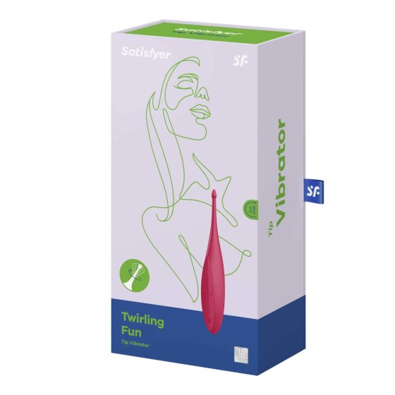Satisfyer Twirling Fun - vibrator de clitoris cu acumulator și impermeabil (roșu)
