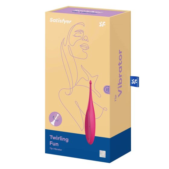 Satisfyer Twirling Fun - vibrator pentru clitoris, rezistent la apă, cu baterie incorporată (magenta)