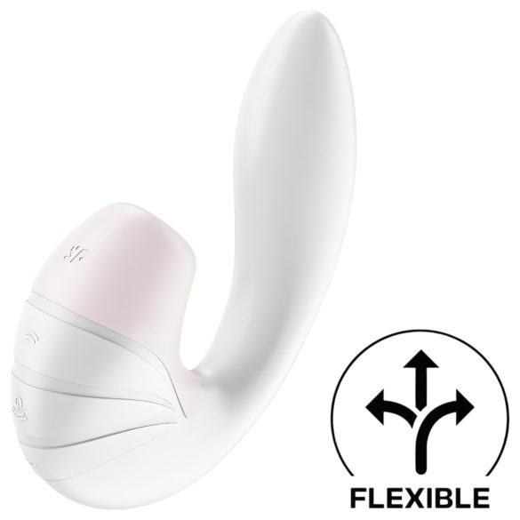 Satisfyer Supernova - vibrator 2în1 cu unde de aer și reîncărcabil - alb