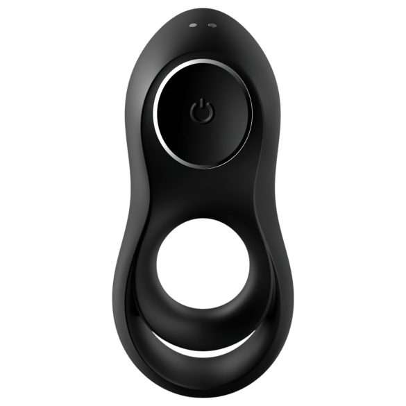 Satisfyer Legendary Duo - inel pentru penis cu vibrații, reîncărcabil - negru