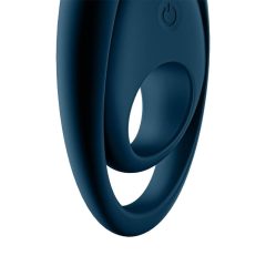   Satisfyer Glorious Duo - inel pentru penis vibrat, rezistent la apă, cu baterie (albastru)