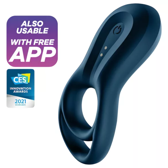 Satisfyer Epic Duo - Inel penian vibrator controlat prin aplicație, pentru bărbați (negru)