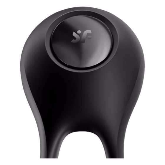 Satisfyer Majestic Duo - inel pentru penis cu vibrații, rezistent la apă, cu baterie (negru)