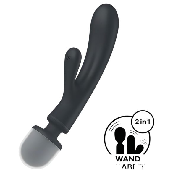 Satisfyer Triple Lover - vibrator pentru punctul G și masaj - argintiu