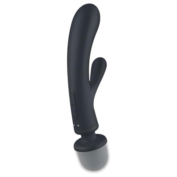 Satisfyer Triple Lover - vibrator pentru punctul G și masaj - argintiu