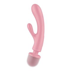   Satisfyer Triple Lover - Vibrator pentru punctul G și masaj (roz)