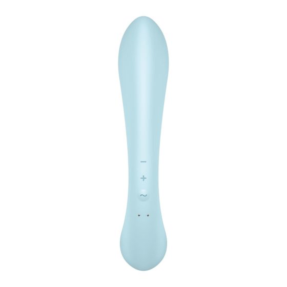 Satisfyer Triple Oh - vibrator cu braț pentru clitoris, alimentat de la baterie (albastru)
