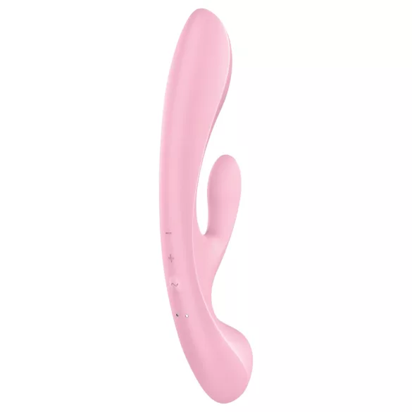 Satisfyer Triple Oh - vibrator cu braț pentru clitoris, reîncărcabil, roz