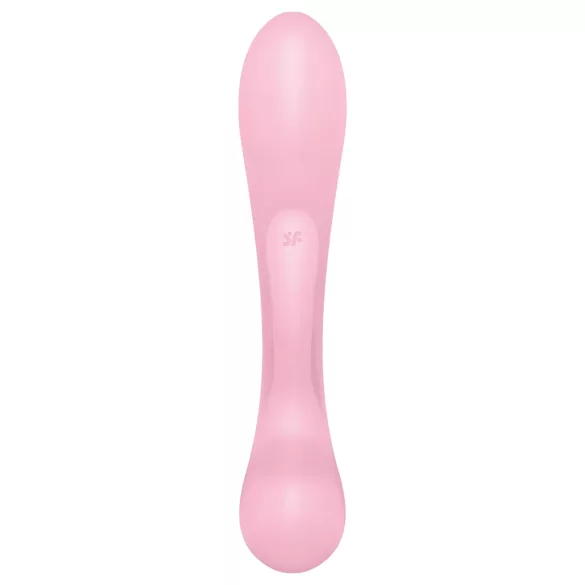 Satisfyer Triple Oh - vibrator cu braț pentru clitoris, reîncărcabil, roz