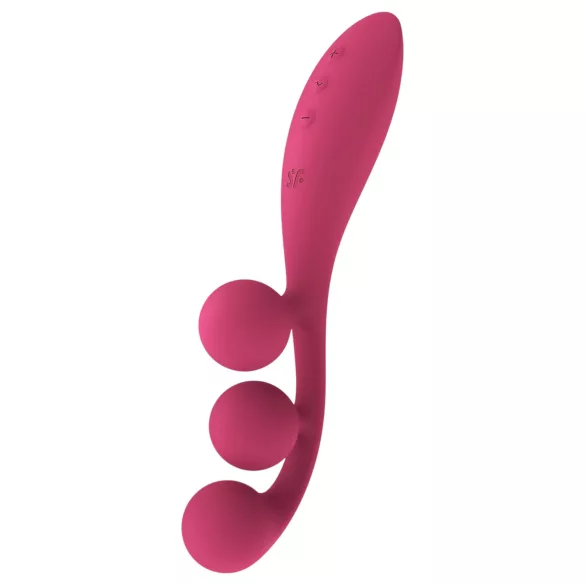 Satisfyer Tri Ball 1 - vibrator multifuncțional reîncărcabil - roșu