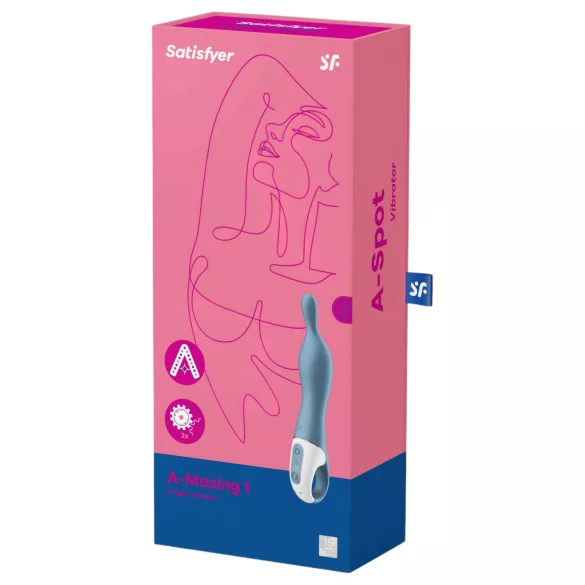 Satisfyer A-Mazing 1 - vibrator pentru punctul A - reîncărcabil - albastru