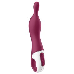 Satisfyer - vibrator punct A reincarcabil - silicon roșu
