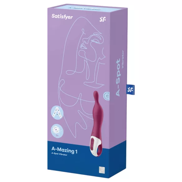 Satisfyer - vibrator punct A reincarcabil - silicon roșu