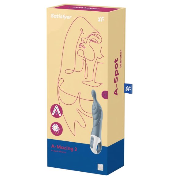 Satisfyer A-Mazing 2 - vibrator cu punctul A, reîncărcabil (gri)